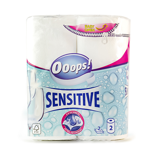 Ooops SENSITIVE Paper towels 2-ply 2 pcs