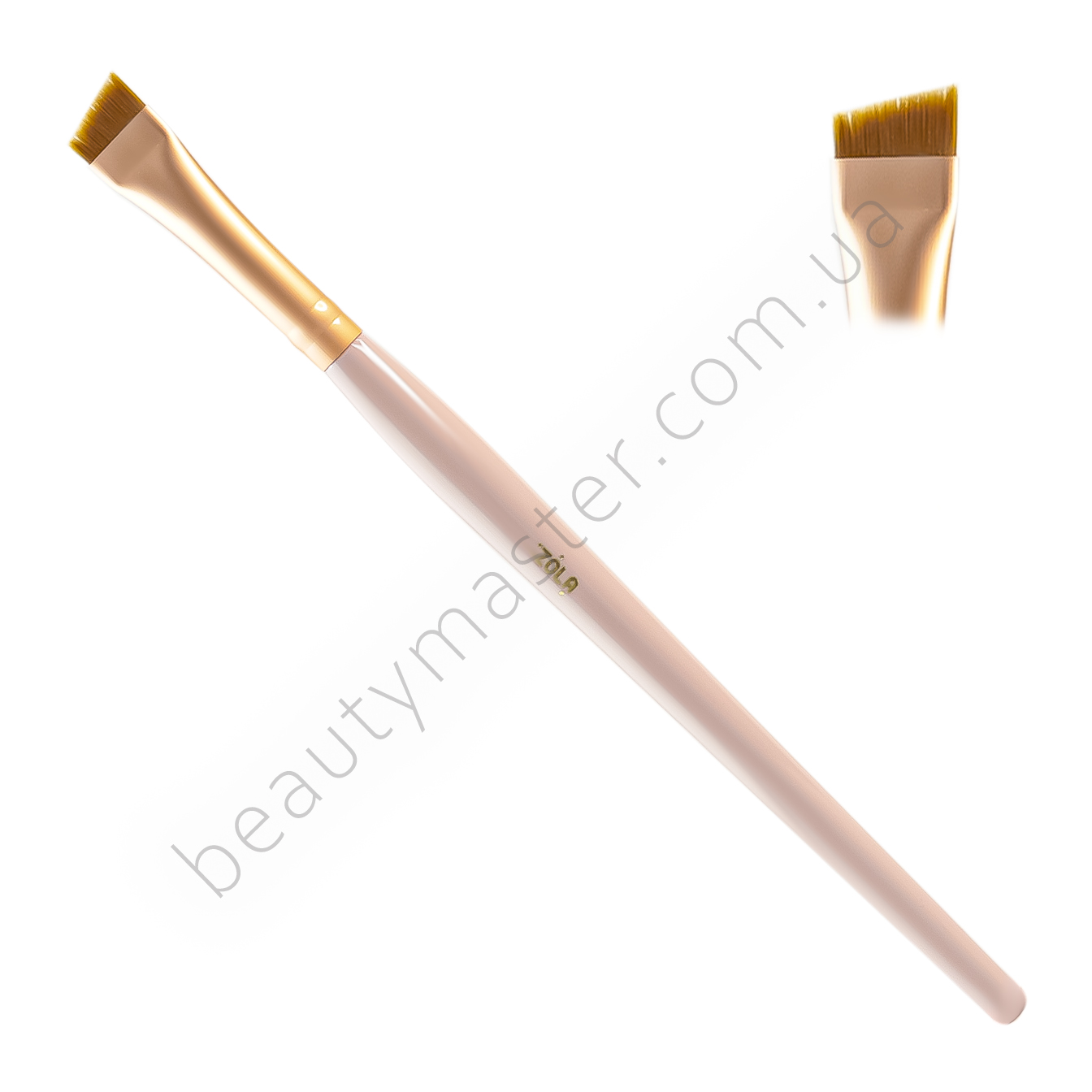 ZOLA Пензлик зі скосом широкий 02 світло-рожевий