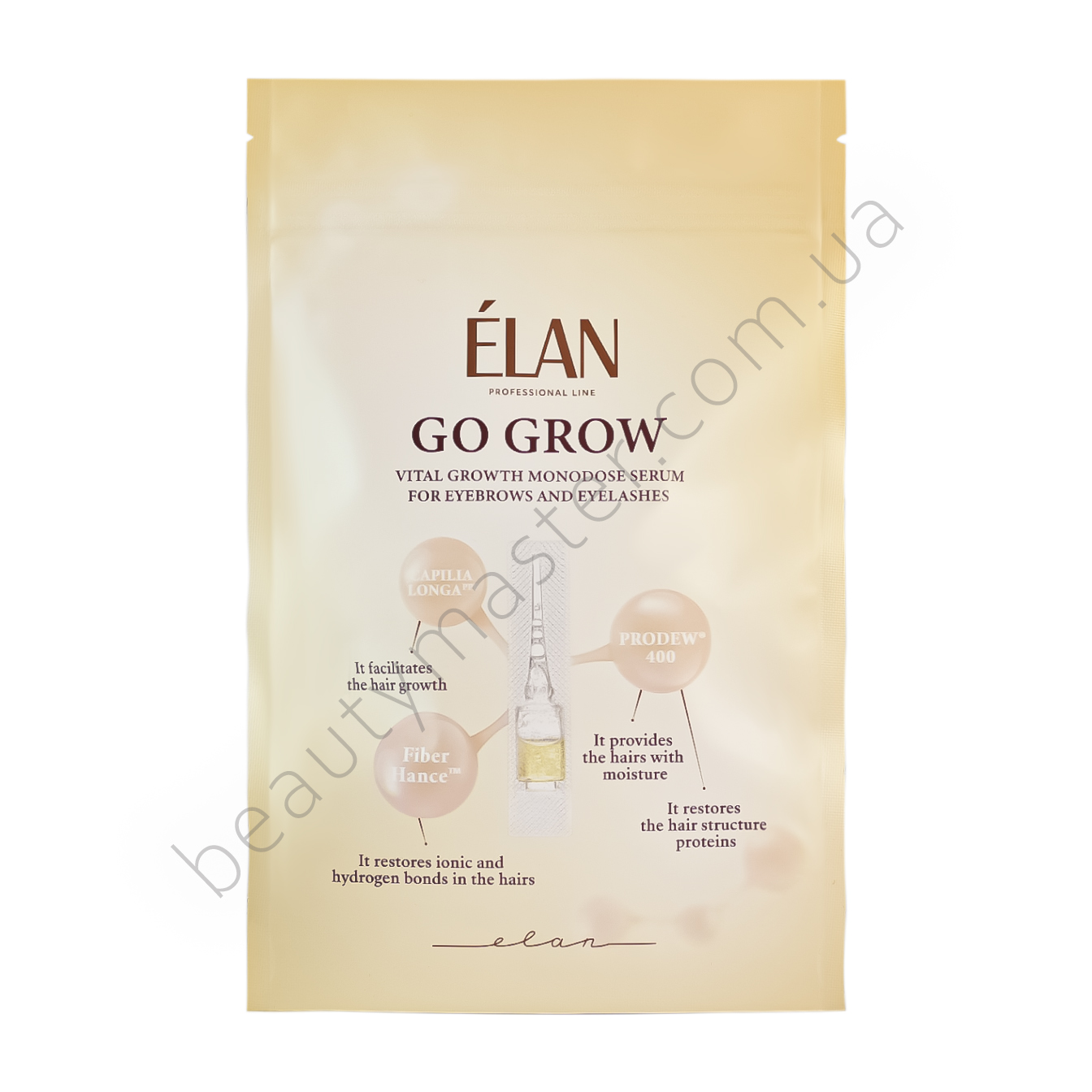 Elan Сыворотка для роста бровей и ресниц GO GROW 10 монодоз х 1 мл