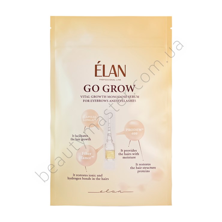 Elan Serum Crecimiento Cejas y Pestañas GO GROW 10 monodosis x 1 ml