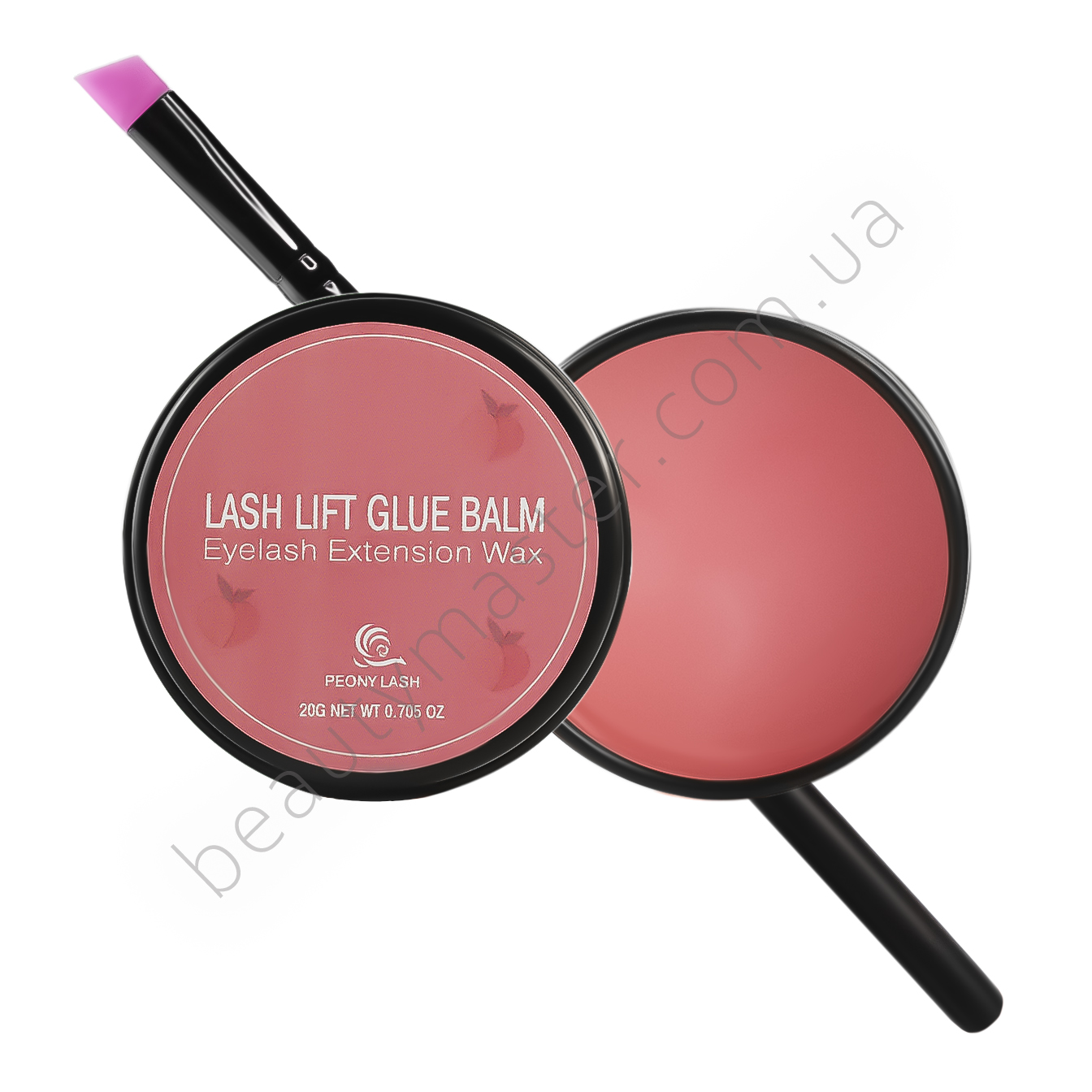 Lash Lift Glue Balm Klej-żel do laminowania rzęs, brzoskwiniowy 20 g + pędzelek
