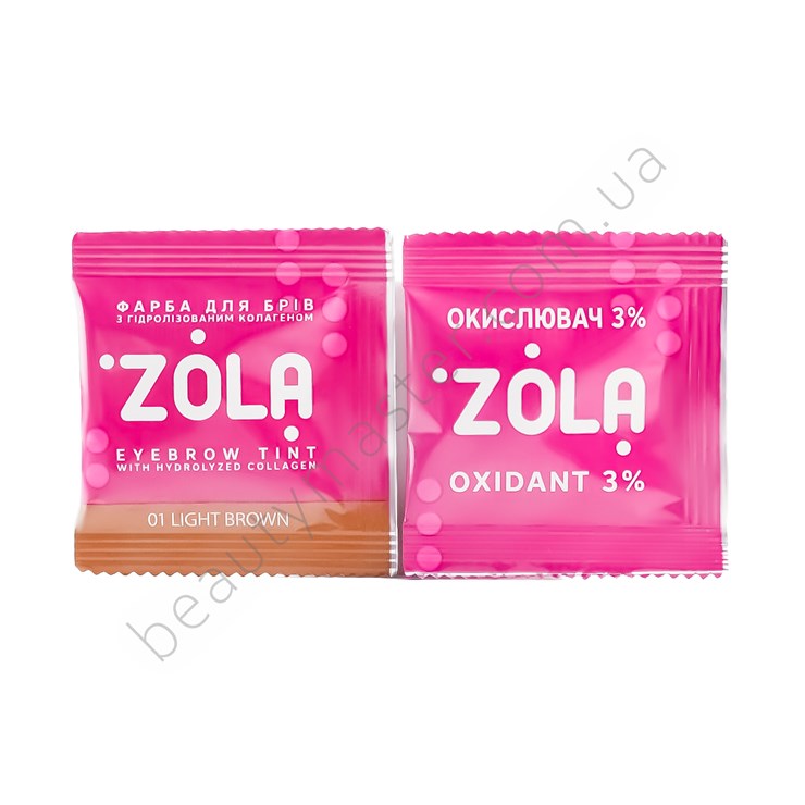 ZOLA Brow Colour 01 Marrón claro en bolsita con oxidante 5 ml