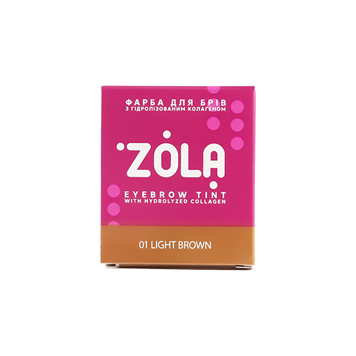 ZOLA Фарба для брів 01 Light brown у саше з окисником 5 мл