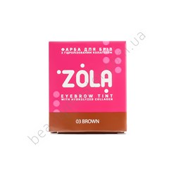 ZOLA Eyebrow Paint 03 Brown in sachet with oxidizer 5 ml