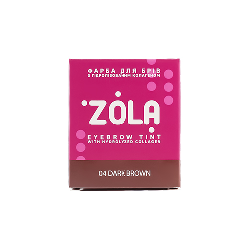 ZOLA Краска для бровей 04 Dark brown в саше с окислителем 5 мл