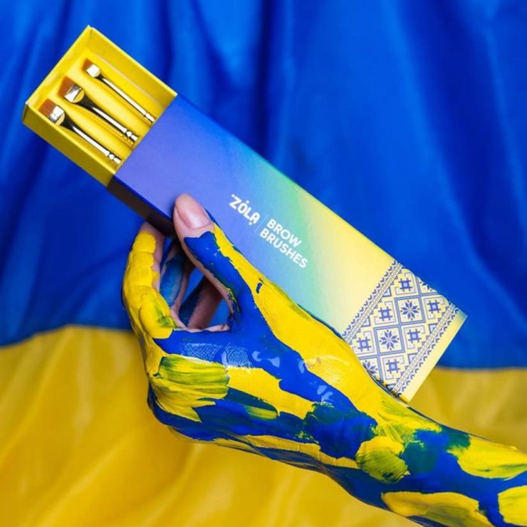 ZOLA Set de Pinceles de Color para Cejas EDICIÓN UKRAINIAN