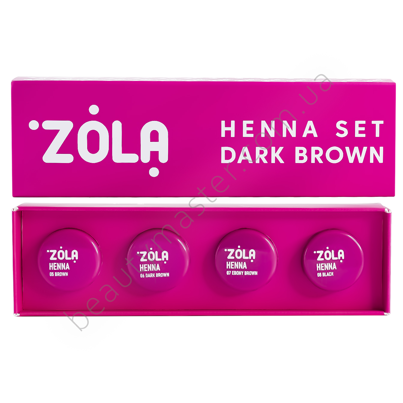 ZOLA Набор Хны 4 оттенков по 2.5 г HENNA SET- DARK BROWN
