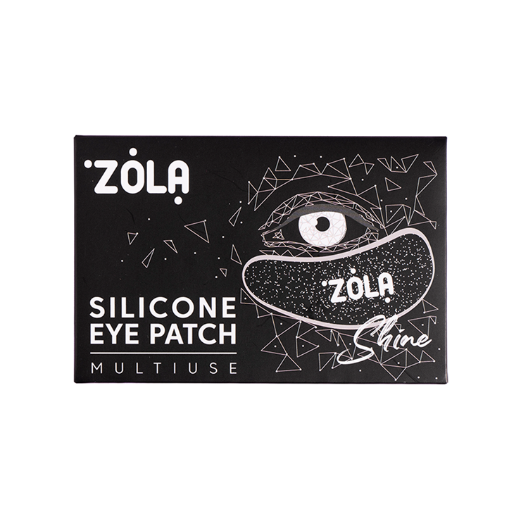 ZOLA Silikonowe opaski na oczy wielokrotnego użytku (1 para) czarne