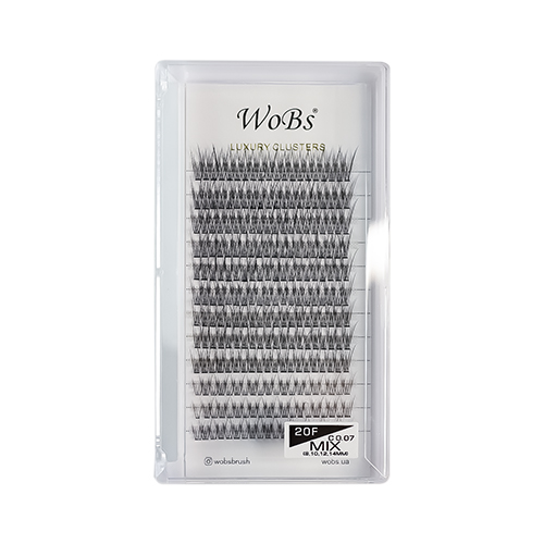 COLA DE PEZ 20F curva C 0,07 MEZCLA haces de pestañas (12 cintas, 8,10,12,14 mm)