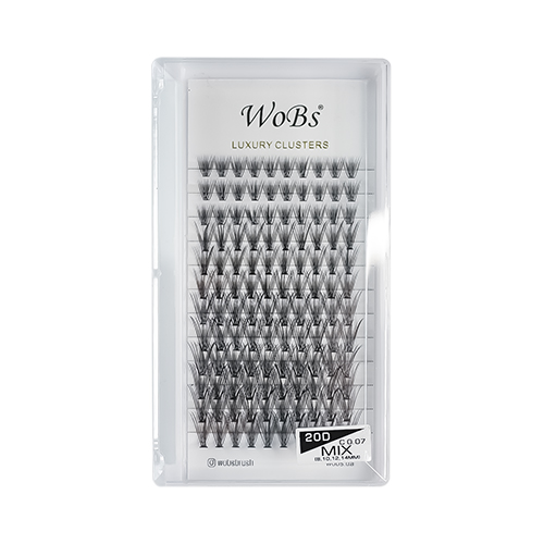 Вії пучкові Crease cross 20D, 0,07, вигин С, mix 8, 10, 12, 14 mm