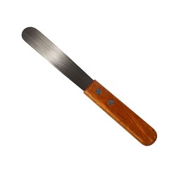 Шпатель для депіляції метал з дерев'яною ручкою, ширина 1,8-2 см