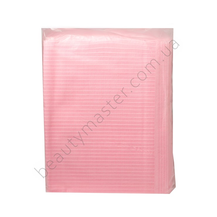 Салфетки трехслойные водонепроницаемые розовые 50 шт