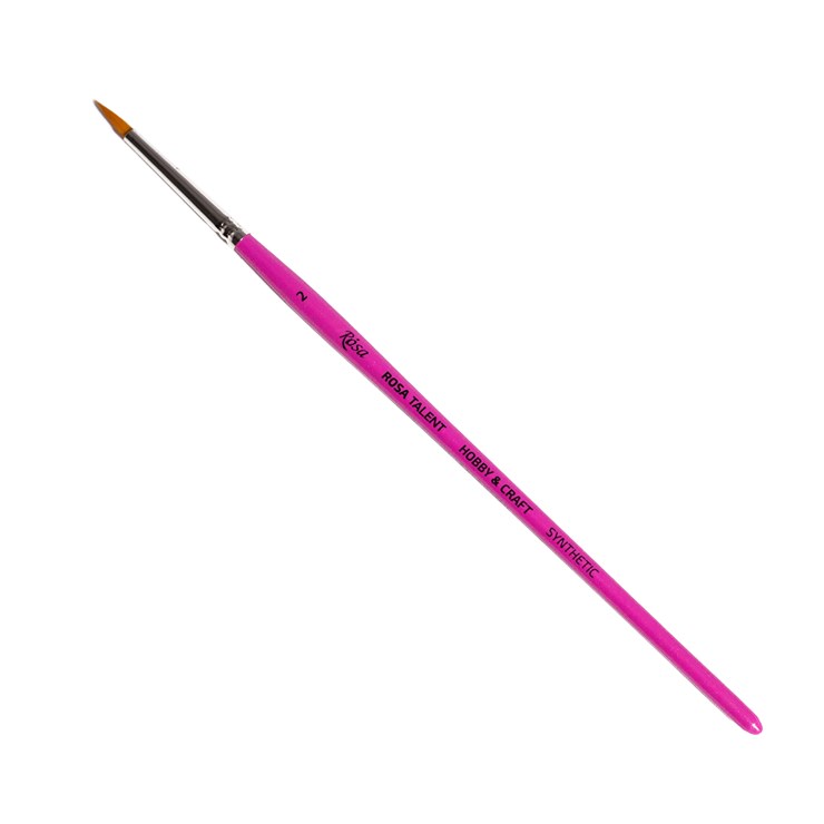 Rosa Hobby&Craft Brush No. 2 round synthetic pink