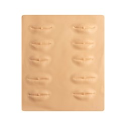 Training mat artificial leather lips beige 22*19 cm