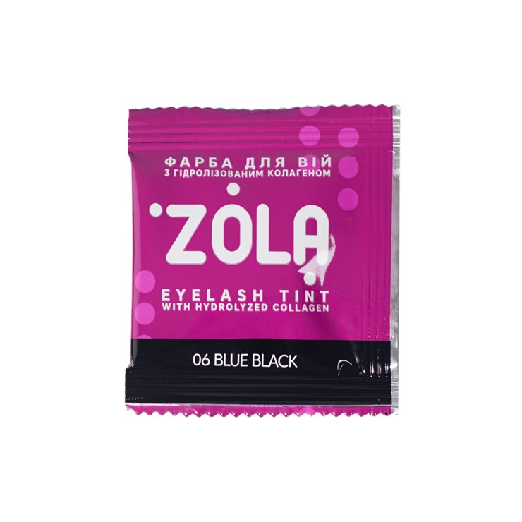 ZOLA Краска для бровей 06 blue black в саше с окислителем 5 мл