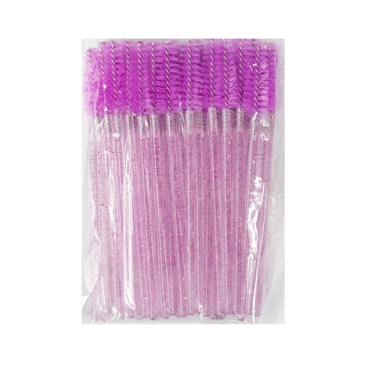 Щеточки нейлоновые с блестками фиолетовые уп. 50 шт