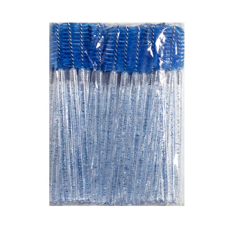 Nylon brushes with blue glitter, pack of 50 pieces