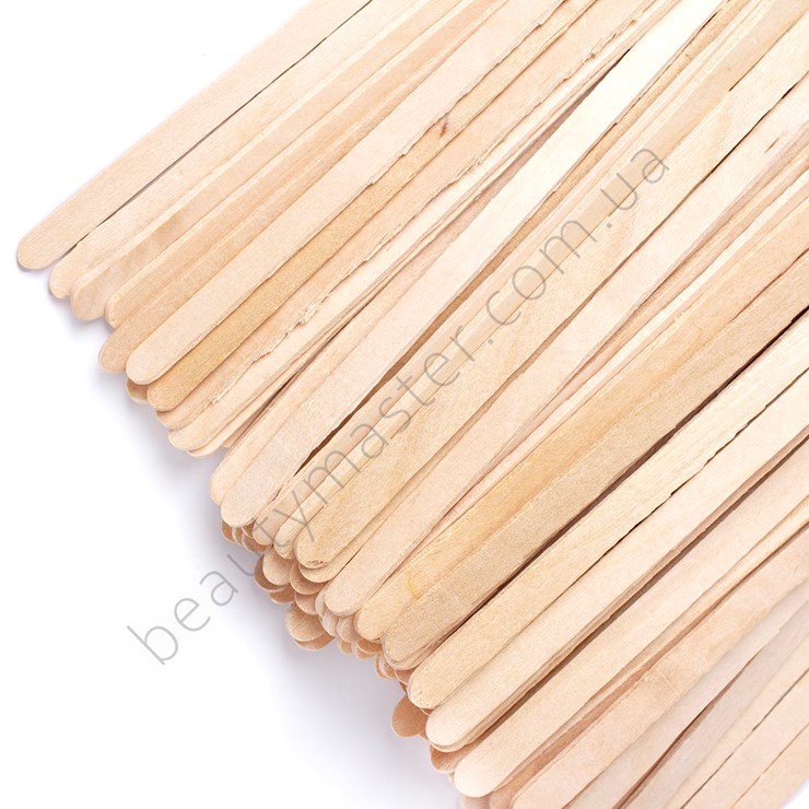 Wooden narrow spatulas 140*6*1.6 mm, 100 pcs