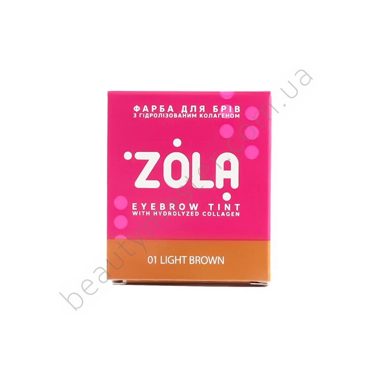 ZOLA Краска для бровей 01 Light brown в саше с окислителем 5 мл