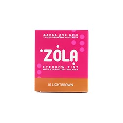 ZOLA Краска для бровей 01 Light brown в саше с окислителем 5 мл