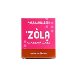 ZOLA Краска для бровей 02 Warm brown в саше с окислителем 5мл