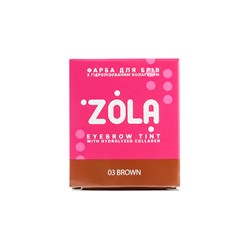 ZOLA Краска для бровей 03 Brown в саше с окислителем 5мл