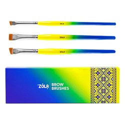 ZOLA Set of brushes for eyebrow coloring UKRAINIAN EDITION